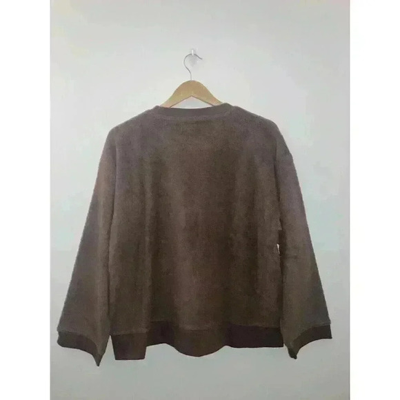 Madewell (Re)sourced Brushed Side Button Relaxed Sweatshirt Hot Cocoa - Picture 5 of 10